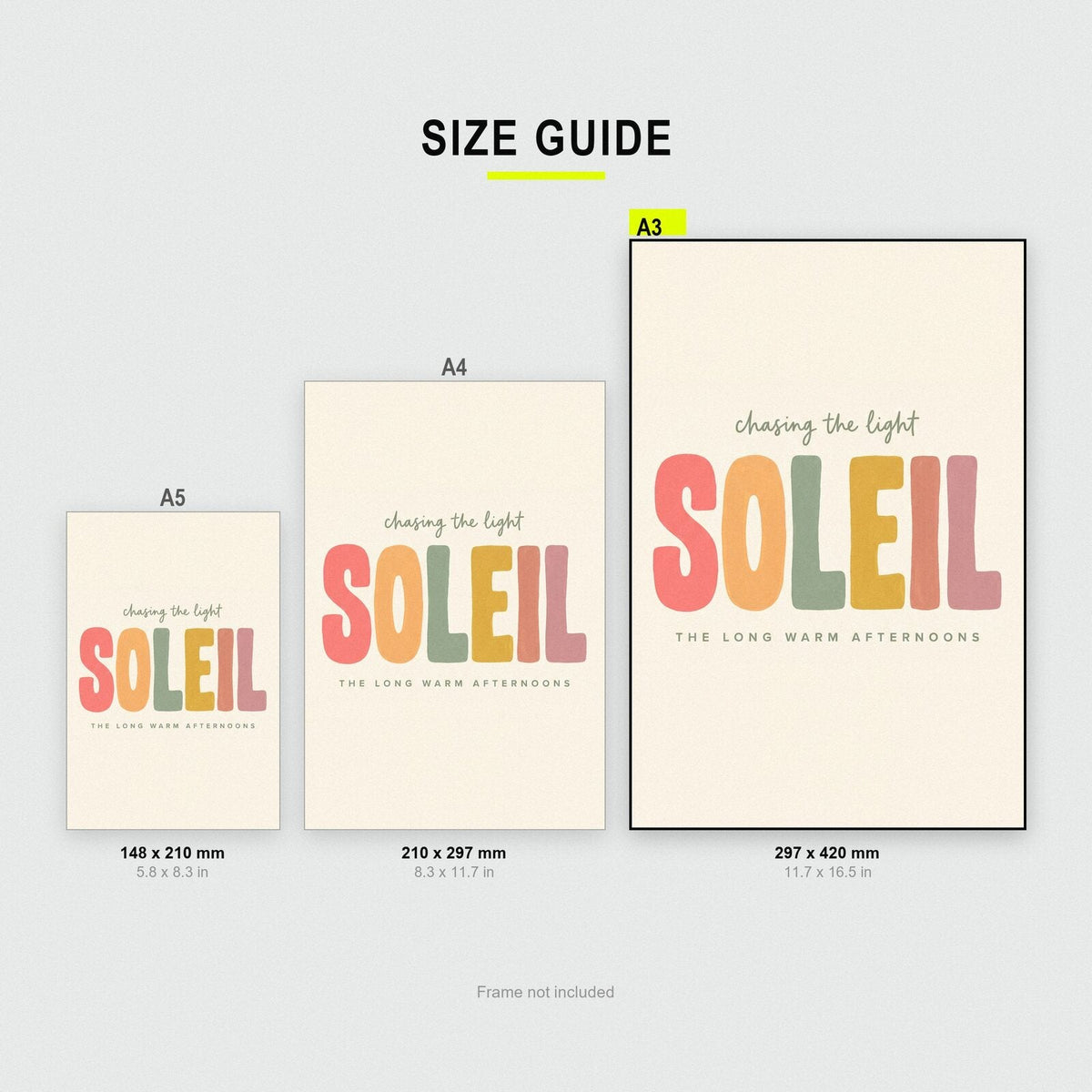 Soleil Typographic Art Print