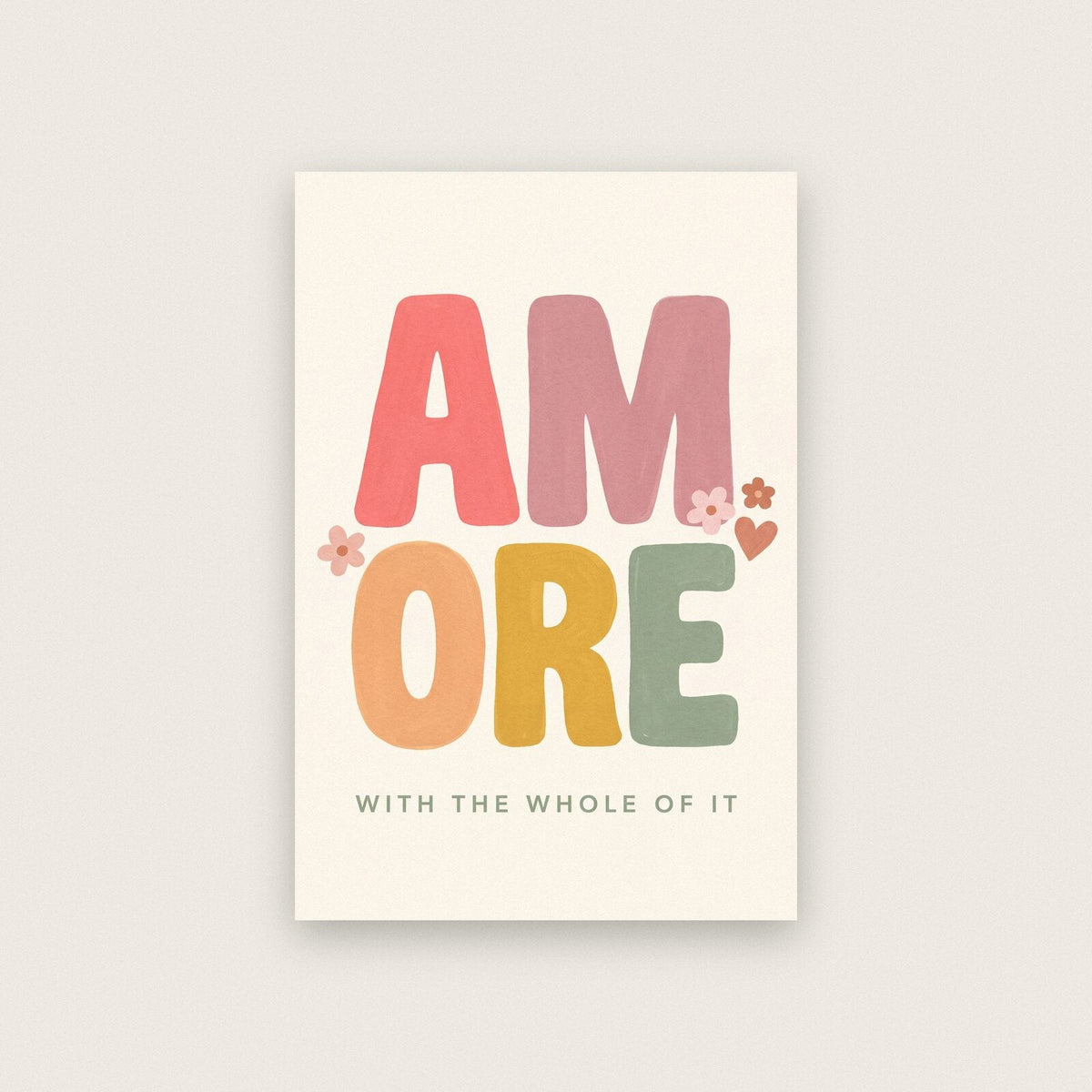 Amore Typographic Art Print