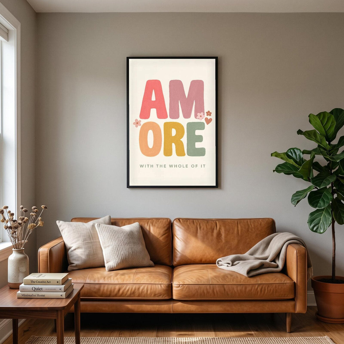 Amore Typographic Art Print
