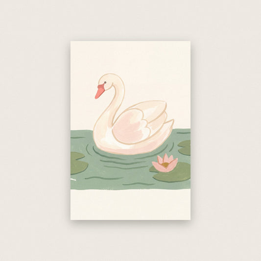 The Swan Illustrated Animal Art Print