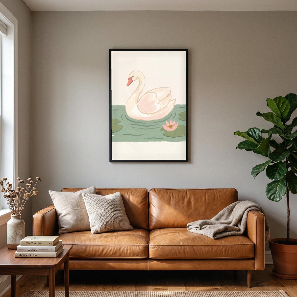 The Swan Illustrated Animal Art Print