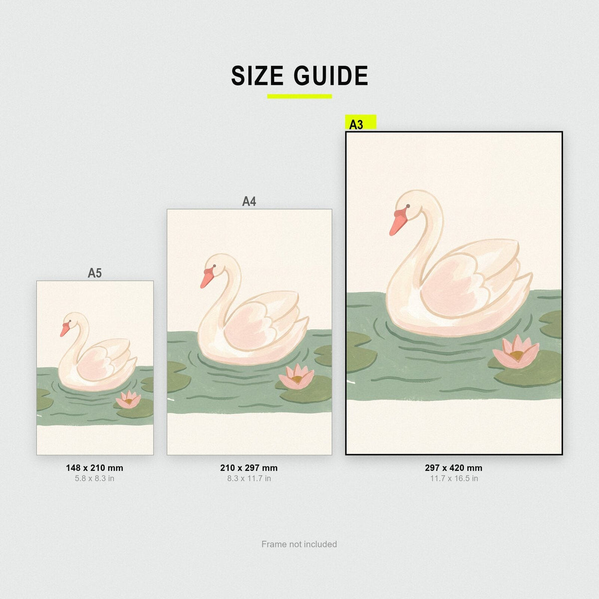 The Swan Illustrated Animal Art Print