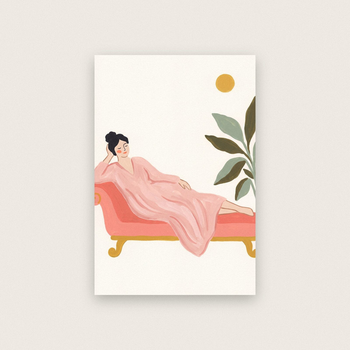 The Chaise Illustrated Art Print