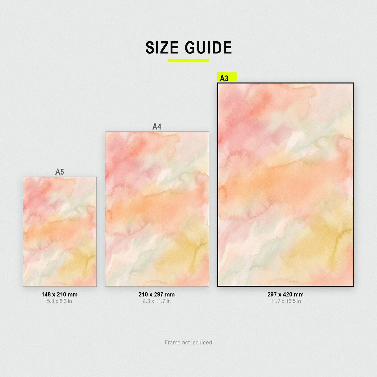 Colour Wash Abstract Art Print