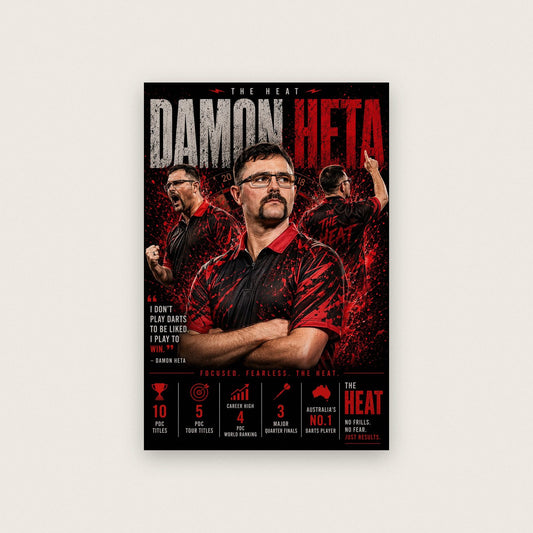 Damon Heta "The Heat" Darts Poster
