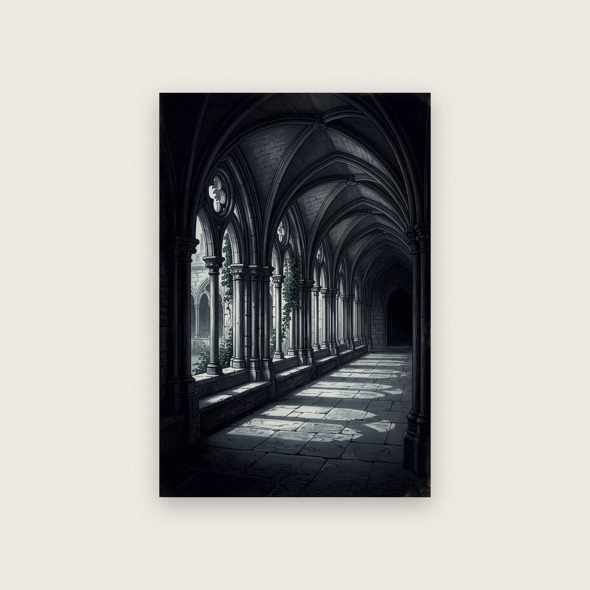 The Cloister Gothic Architecture Art Print