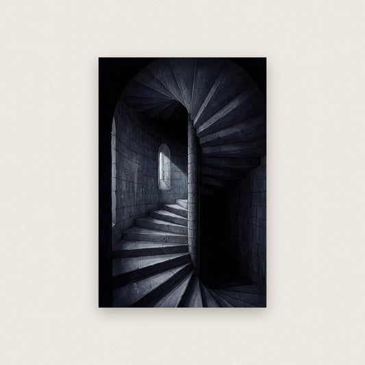 The Spiral Stair Gothic Architecture Art Print