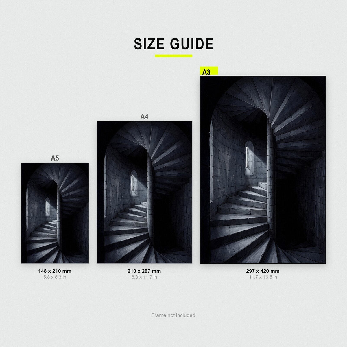 The Spiral Stair Gothic Architecture Art Print