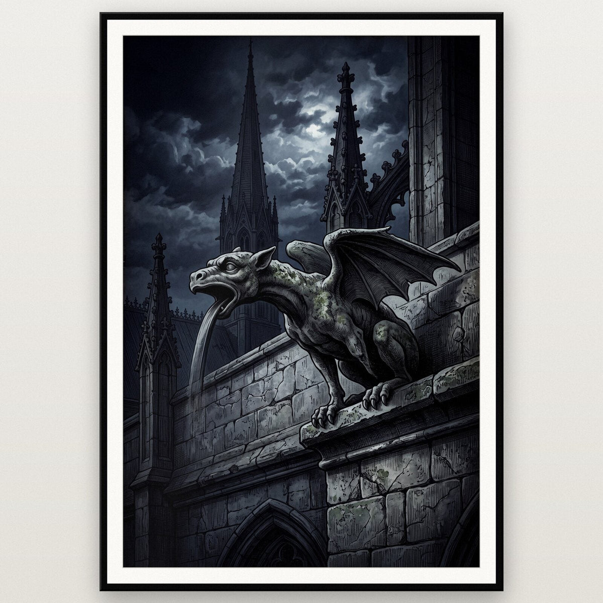 The Gargoyle Gothic Architecture Art Print