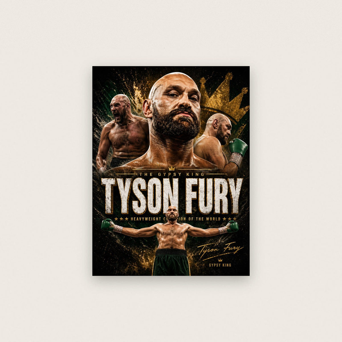 Tyson Fury The Gypsy King Boxing Print
