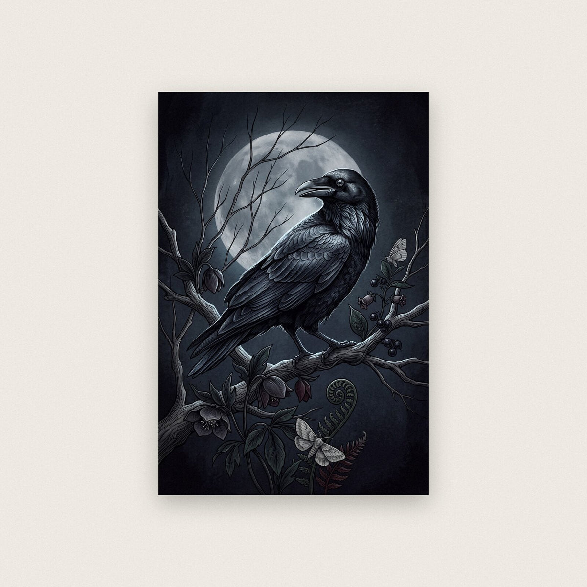 The Raven Dark Gothic Art Print
