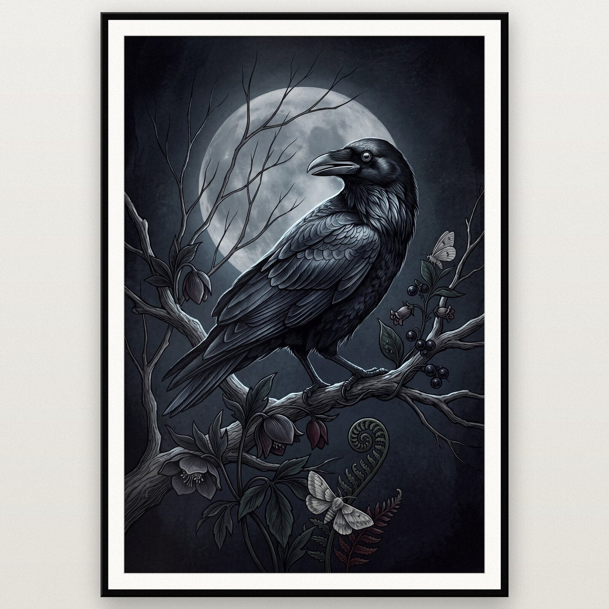 The Raven Dark Gothic Art Print