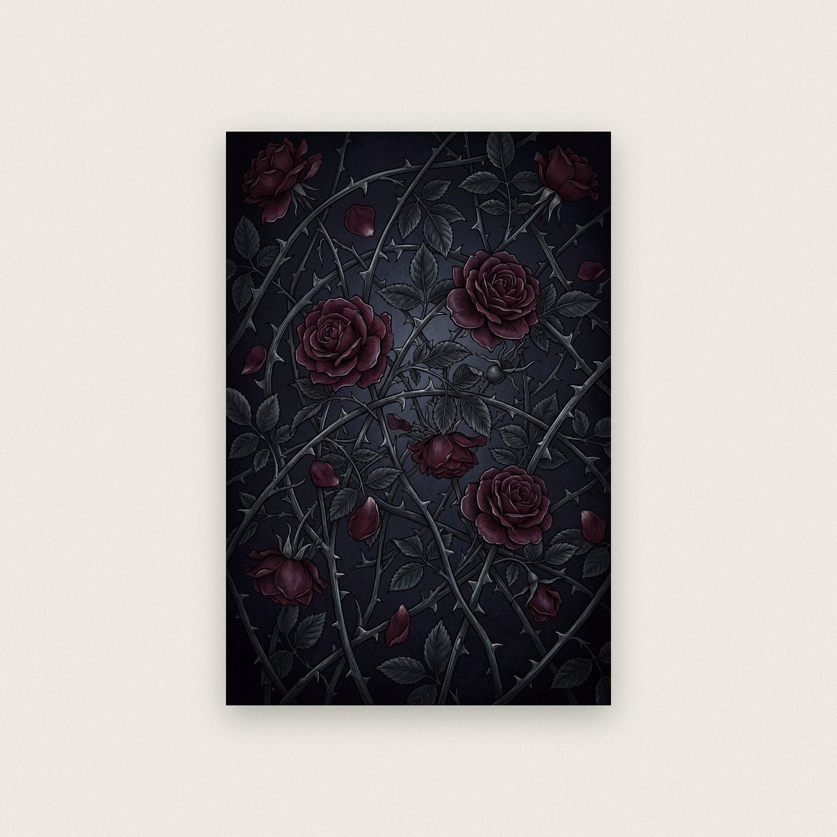 Thorns And Roses Dark Gothic Art Print