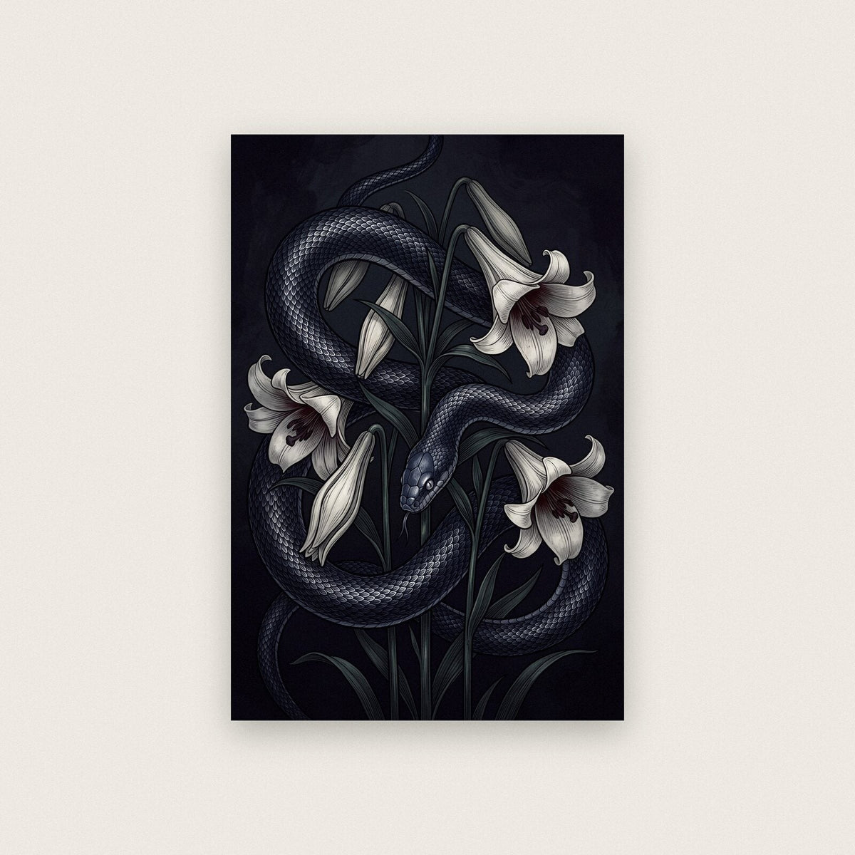 The Serpent Dark Gothic Art Print