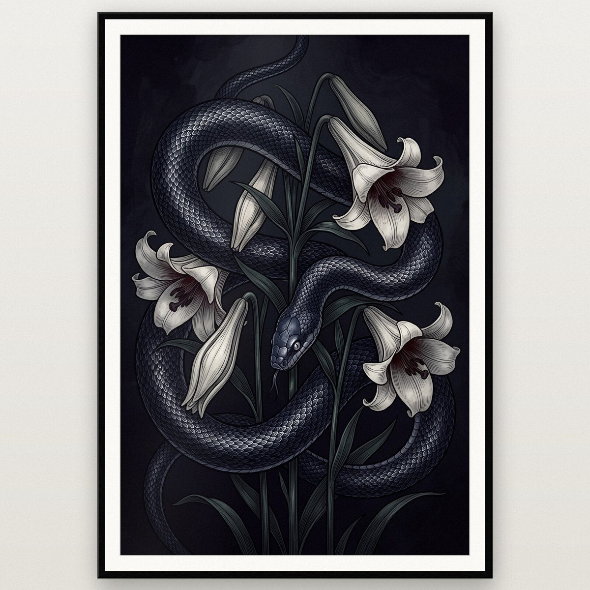 The Serpent Dark Gothic Art Print