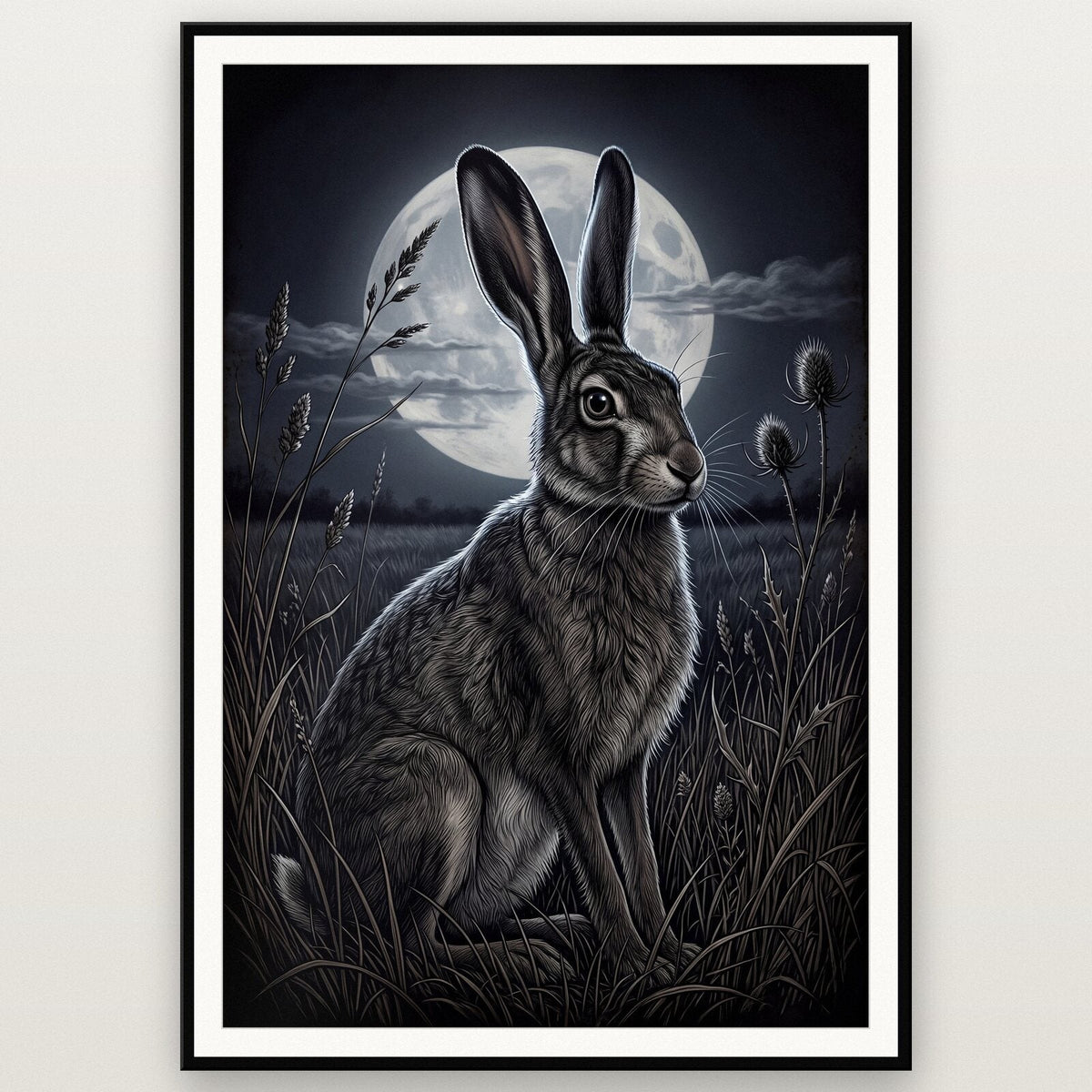 The Hare Dark Gothic Art Print