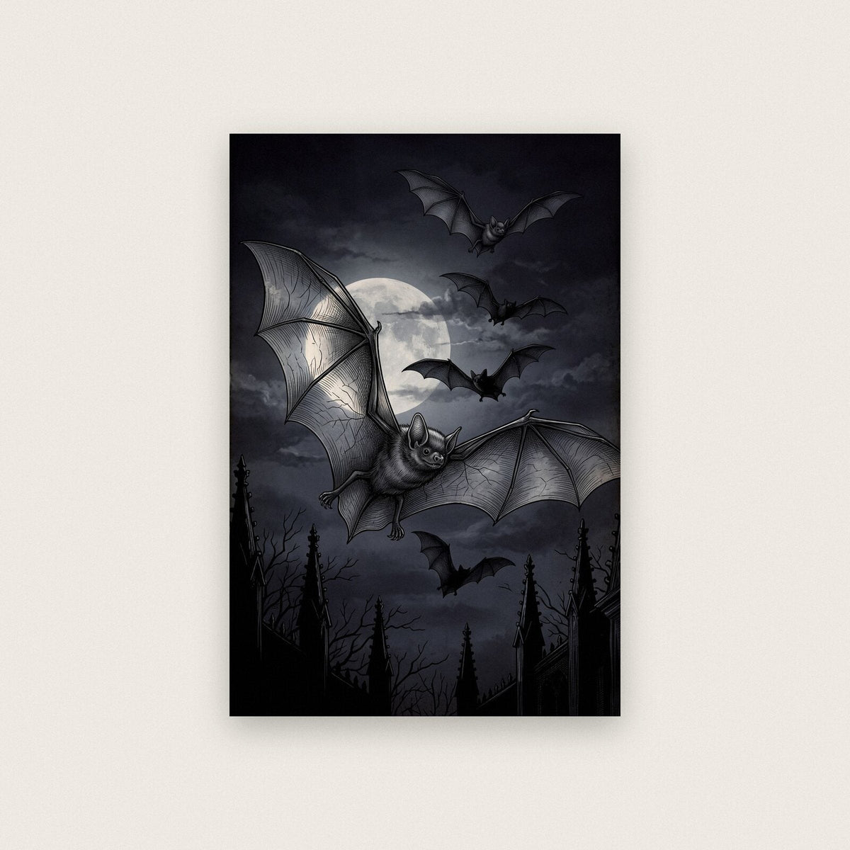 The Bats Dark Gothic Art Print