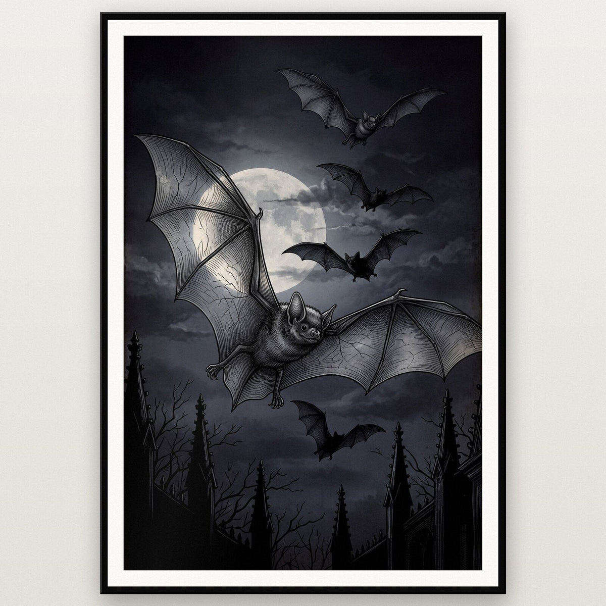 The Bats Dark Gothic Art Print