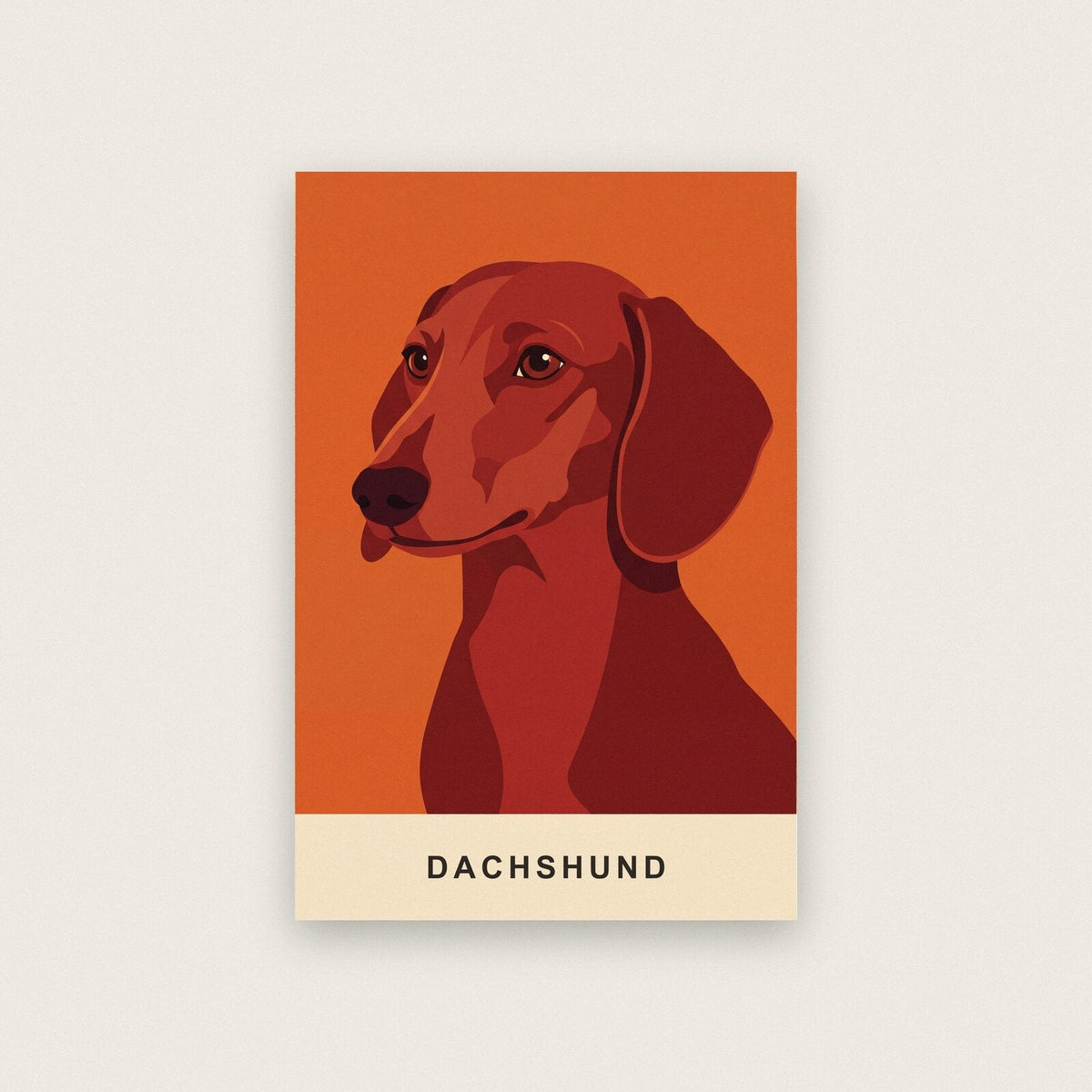 Dachshund Dog Portrait Art Print