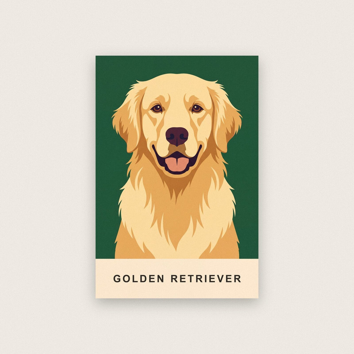 Golden Retriever Dog Portrait Art Print