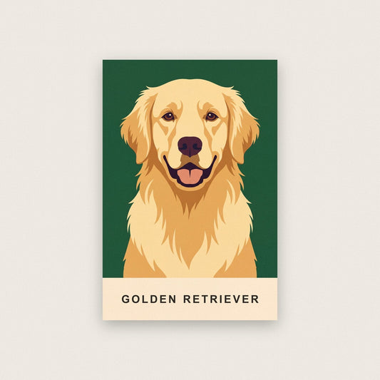 Golden Retriever Dog Portrait Art Print