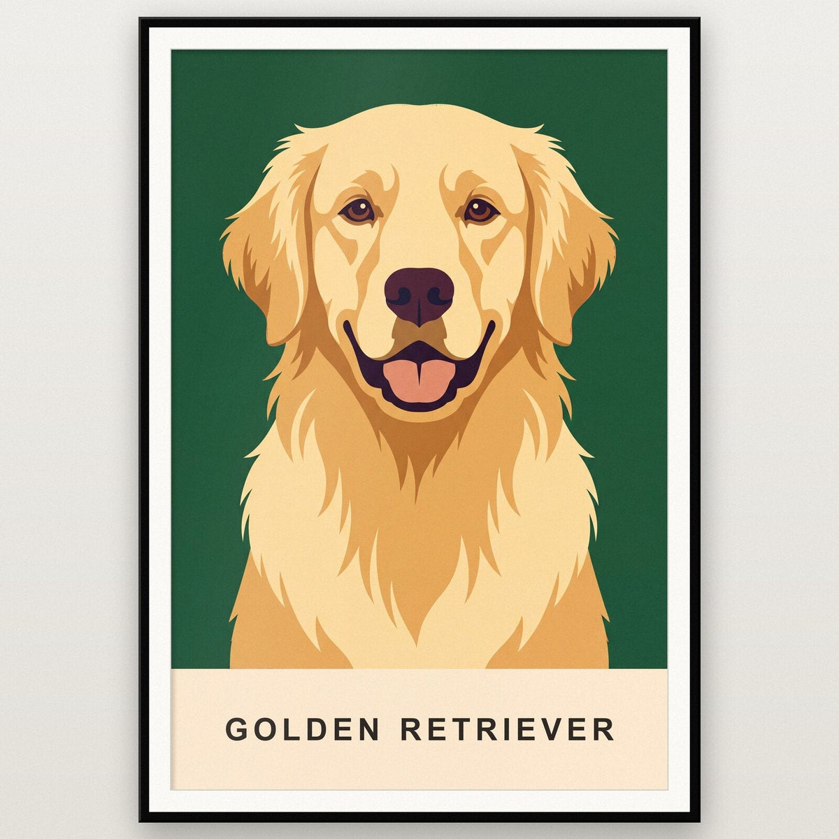 Golden Retriever Dog Portrait Art Print