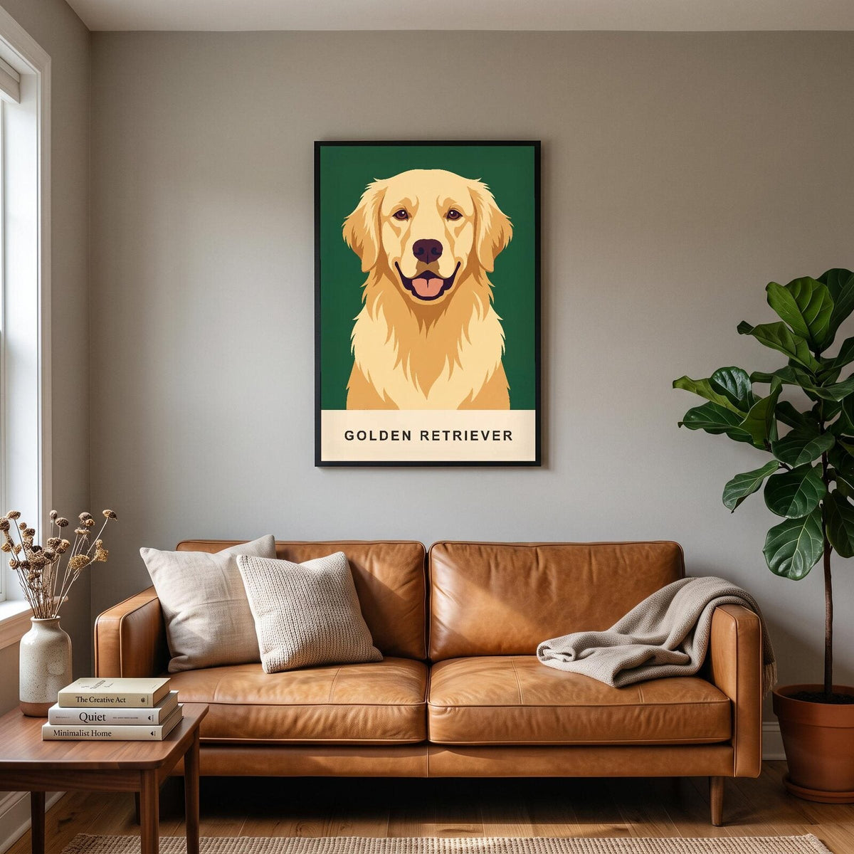 Golden Retriever Dog Portrait Art Print