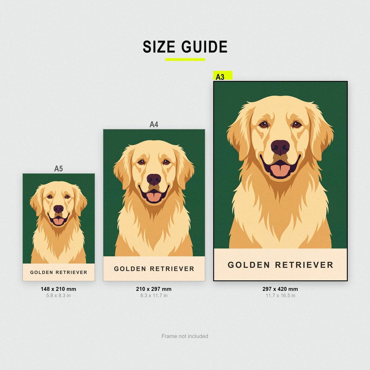 Golden Retriever Dog Portrait Art Print