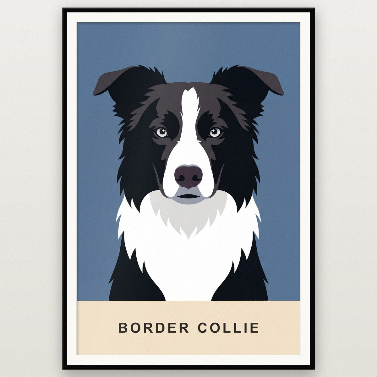 Border Collie Dog Portrait Art Print