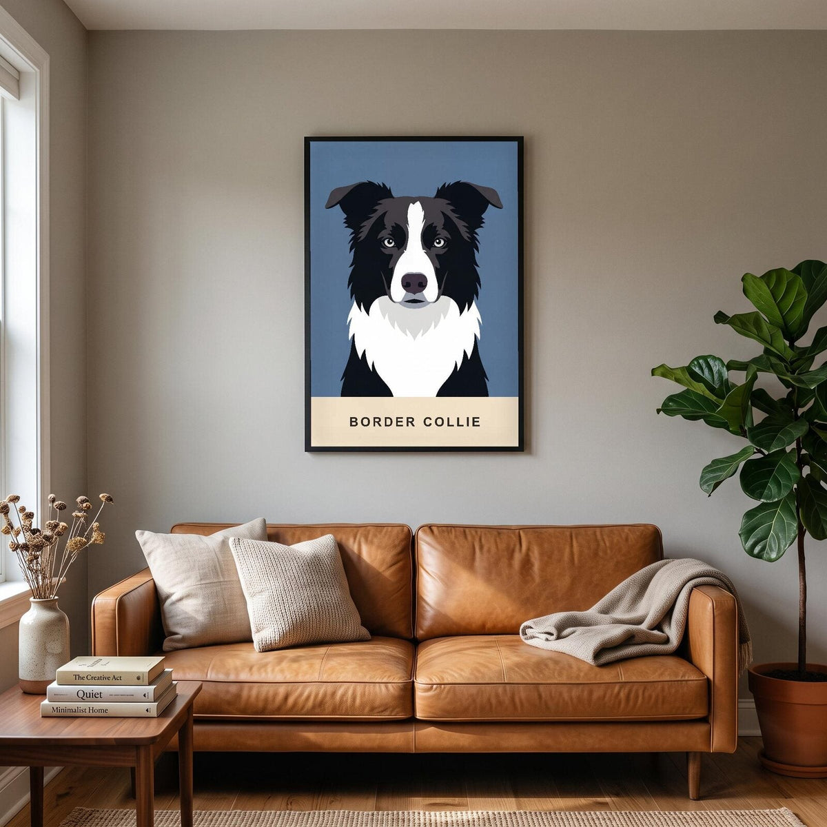 Border Collie Dog Portrait Art Print