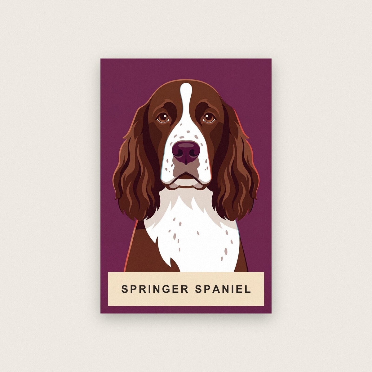 Springer Spaniel Dog Portrait Art Print