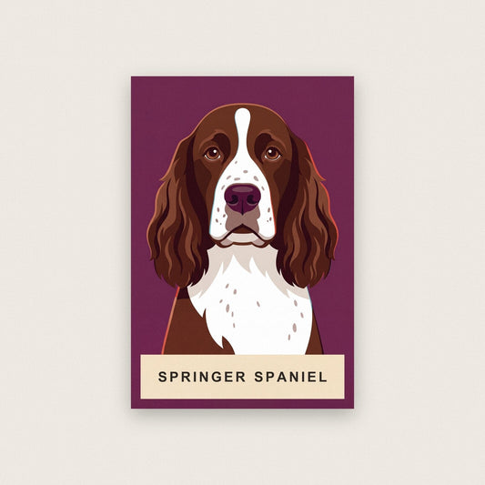 Springer Spaniel Dog Portrait Art Print