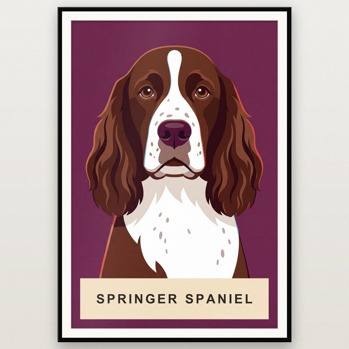 Springer Spaniel Dog Portrait Art Print