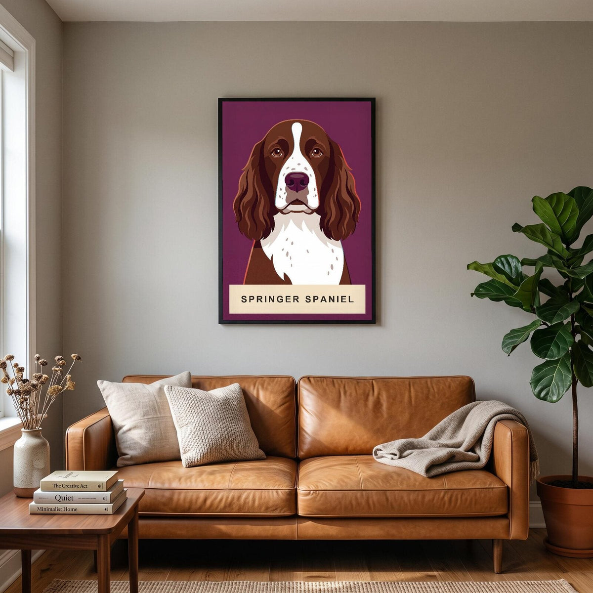 Springer Spaniel Dog Portrait Art Print