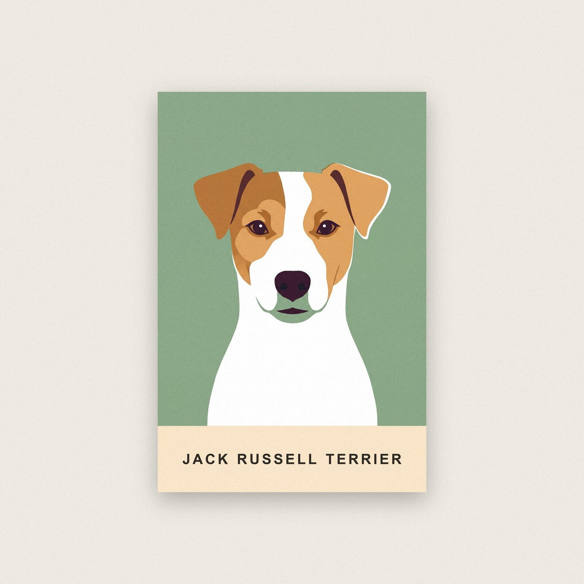 Jack Russell Terrier Dog Portrait Art Print