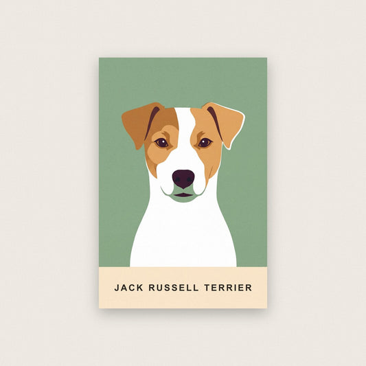 Jack Russell Terrier Dog Portrait Art Print