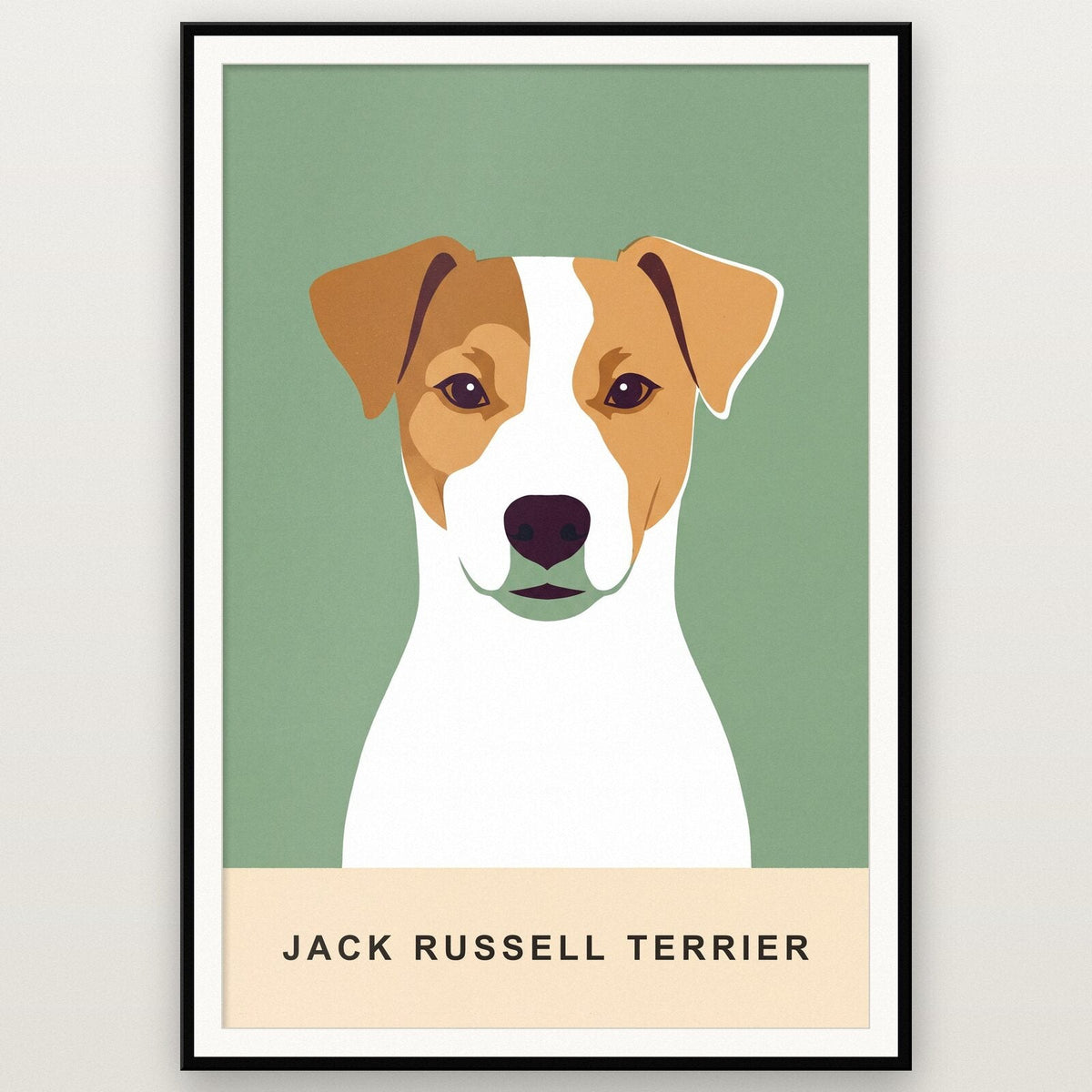 Jack Russell Terrier Dog Portrait Art Print