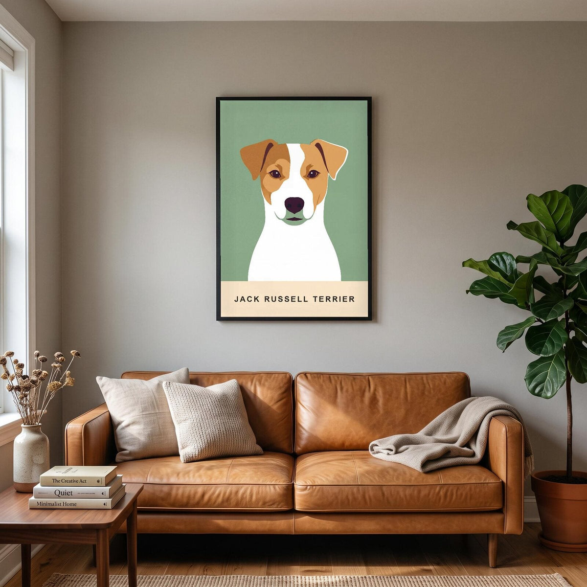 Jack Russell Terrier Dog Portrait Art Print
