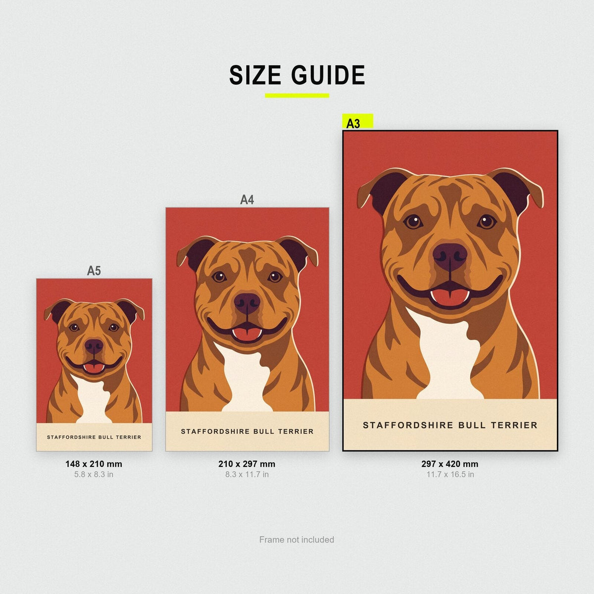 Staffordshire Bull Terrier Dog Portrait Art Print