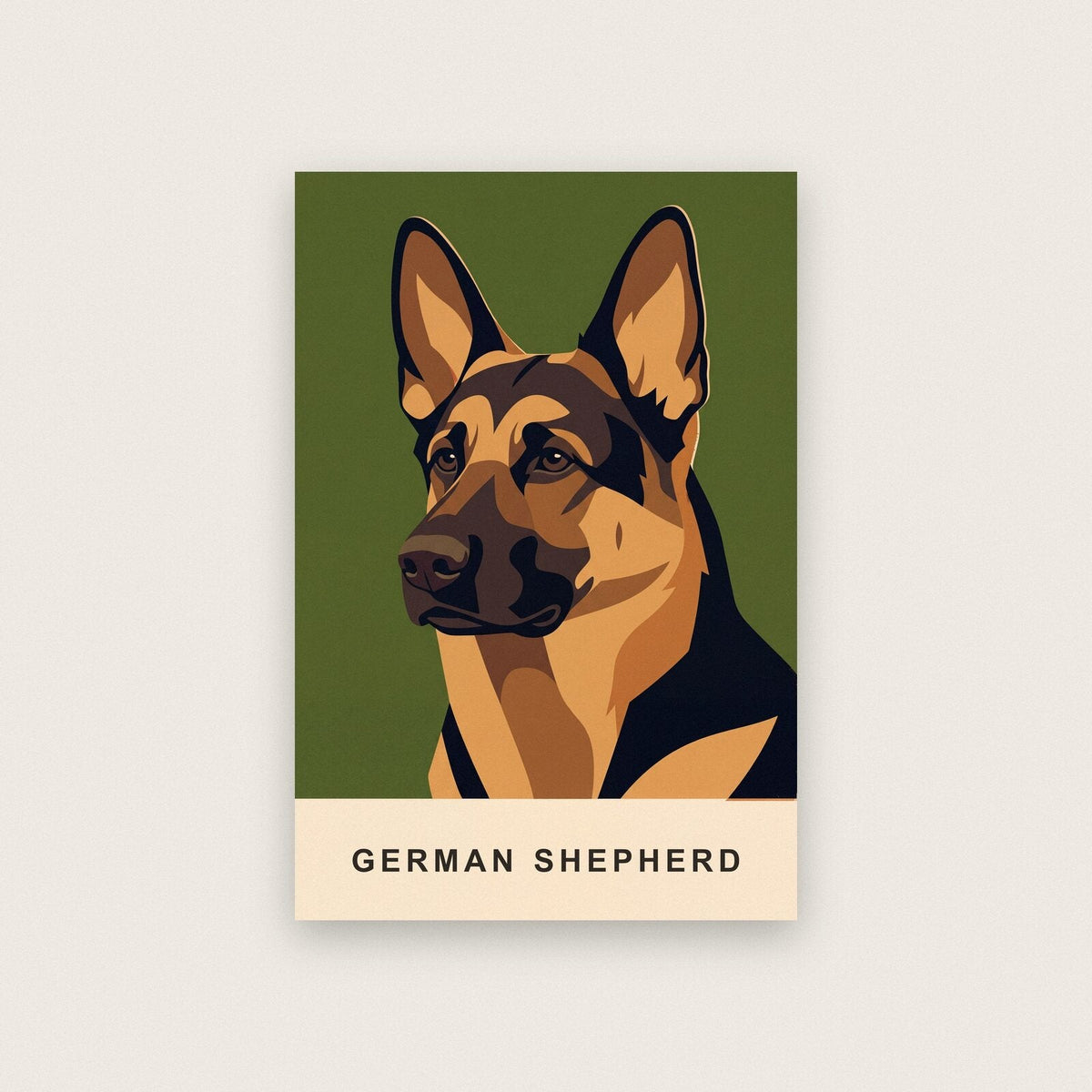 German Shepherd Dog Portrait Art Print