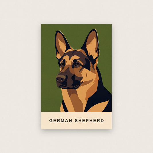 German Shepherd Dog Portrait Art Print