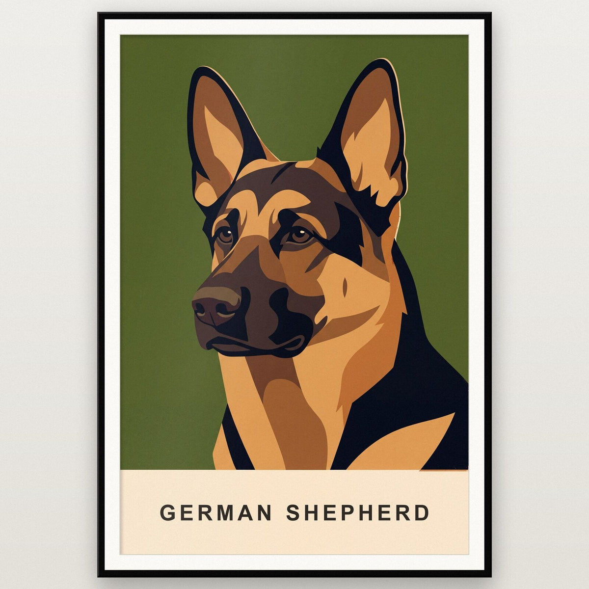 German Shepherd Dog Portrait Art Print