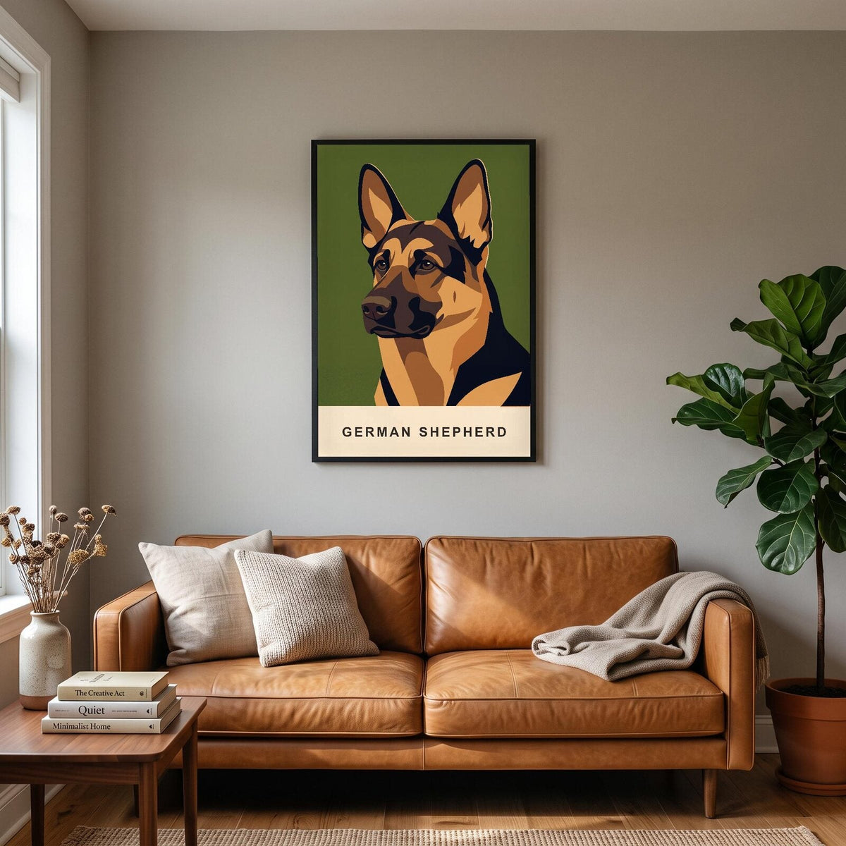 German Shepherd Dog Portrait Art Print