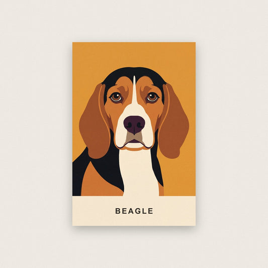 Beagle Dog Portrait Art Print