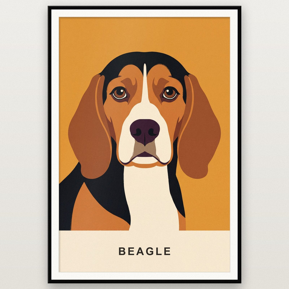 Beagle Dog Portrait Art Print