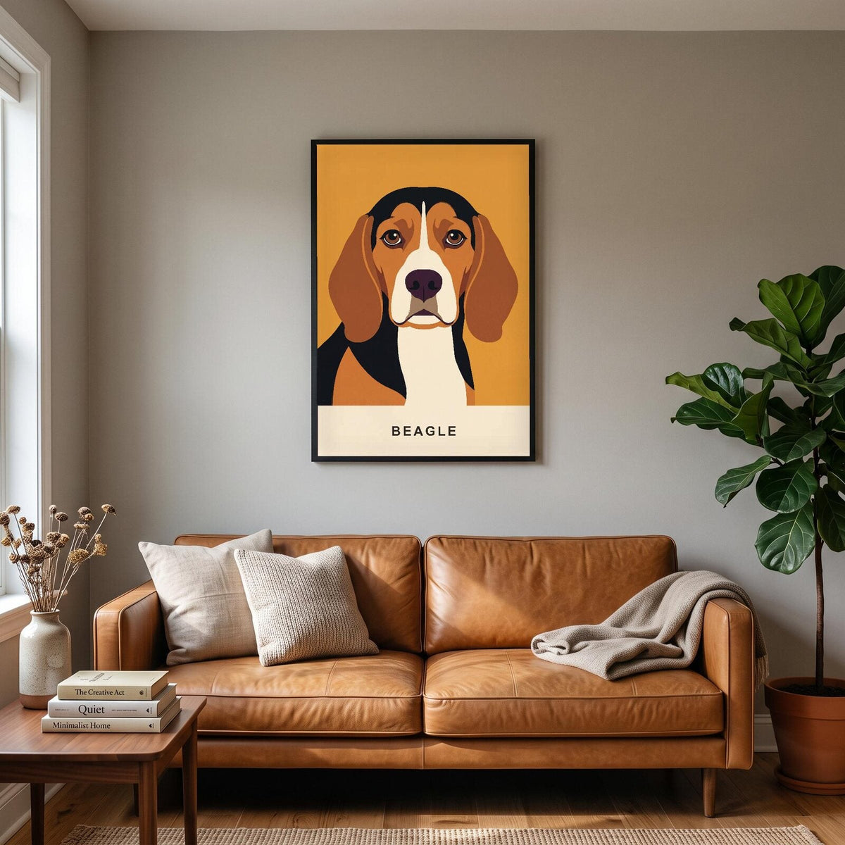 Beagle Dog Portrait Art Print