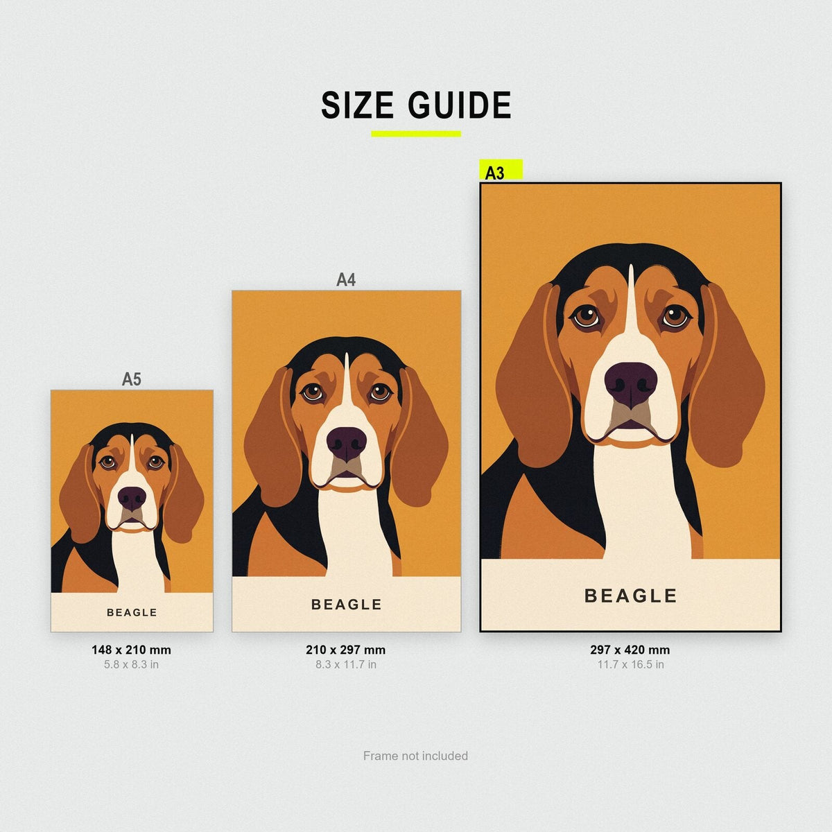 Beagle Dog Portrait Art Print