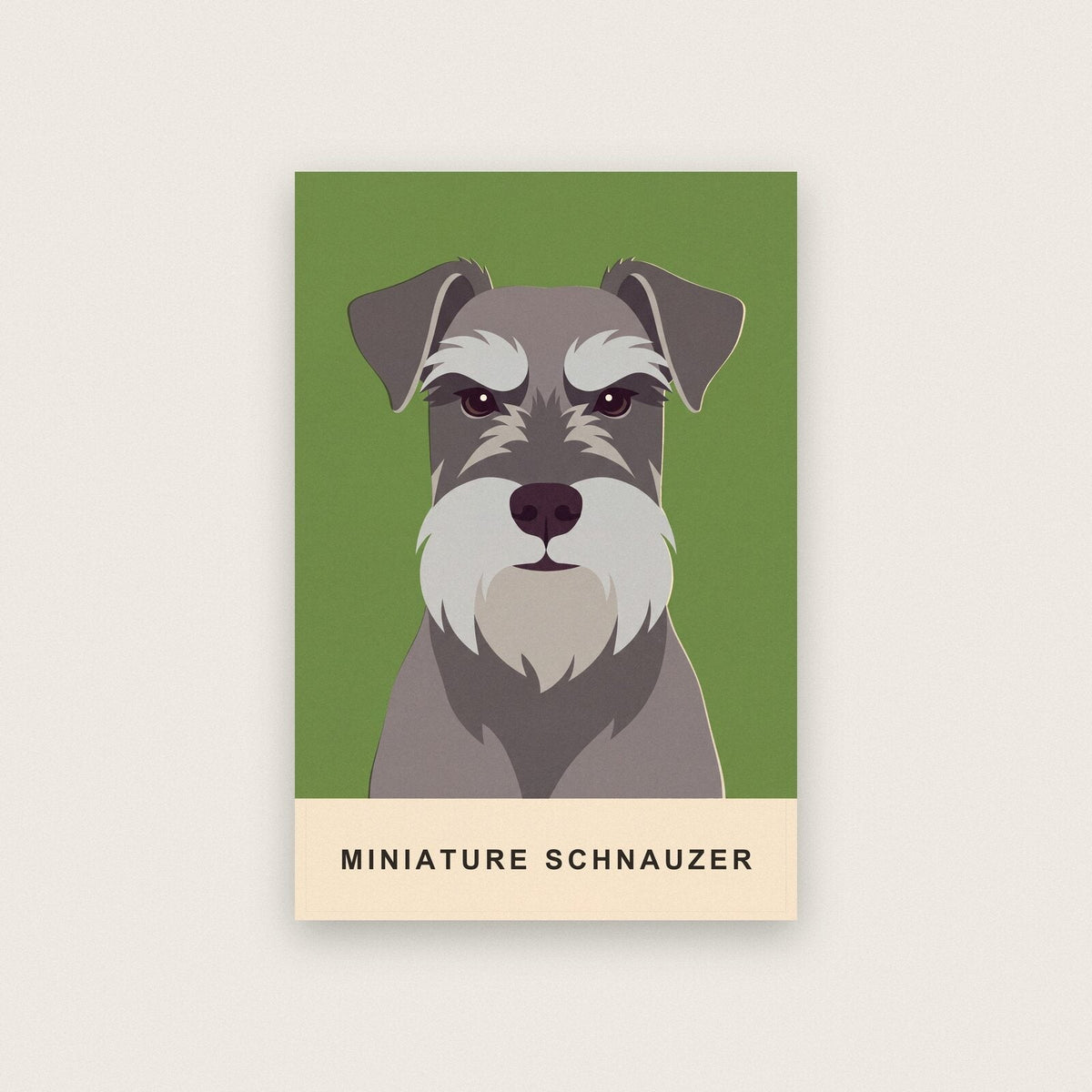 Miniature Schnauzer Dog Portrait Art Print
