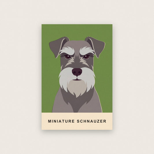 Miniature Schnauzer Dog Portrait Art Print