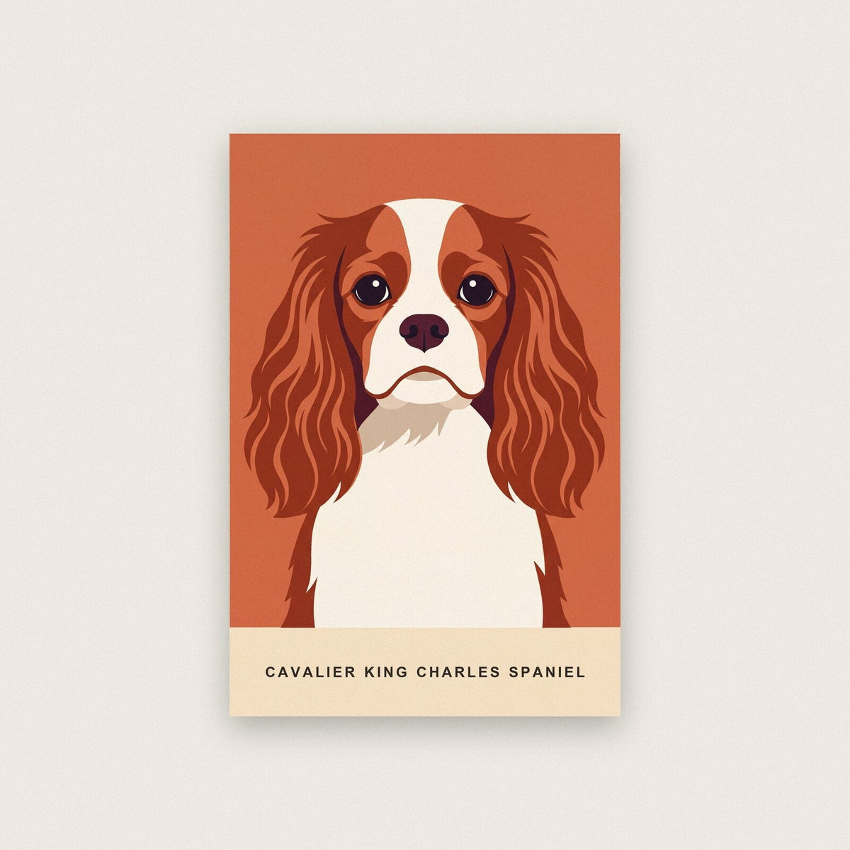 Cavalier King Charles Spaniel Dog Portrait Art Print